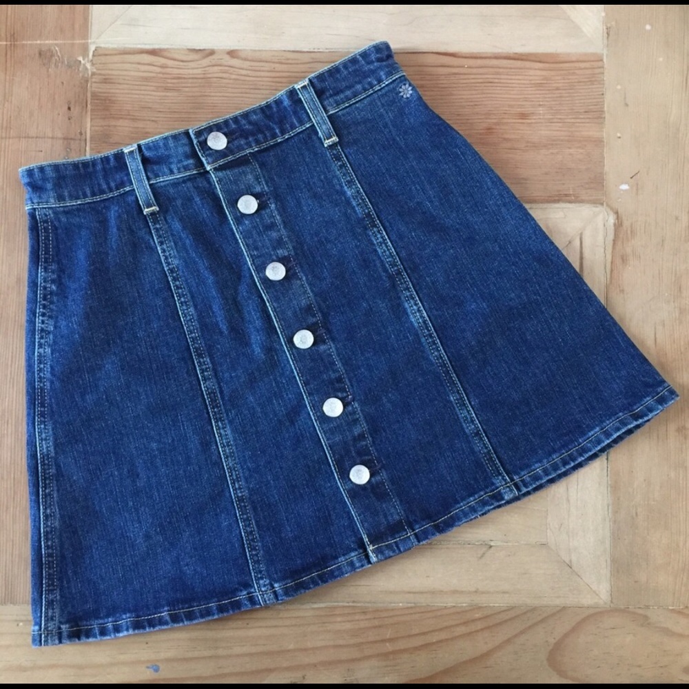 Alexa Chung for AG mini denim jeans skirt sz 28